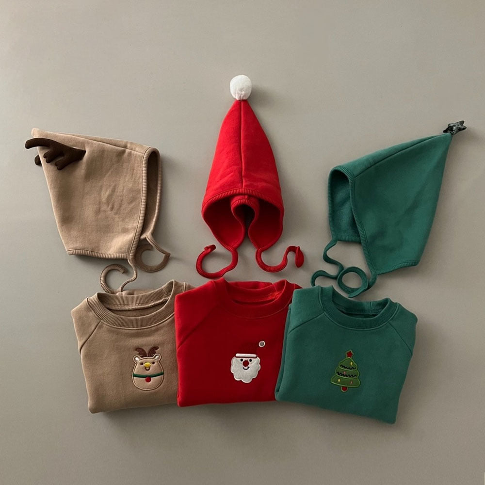 Fleece lined fall and winter Christmas onesies for 27-28 inch dolls