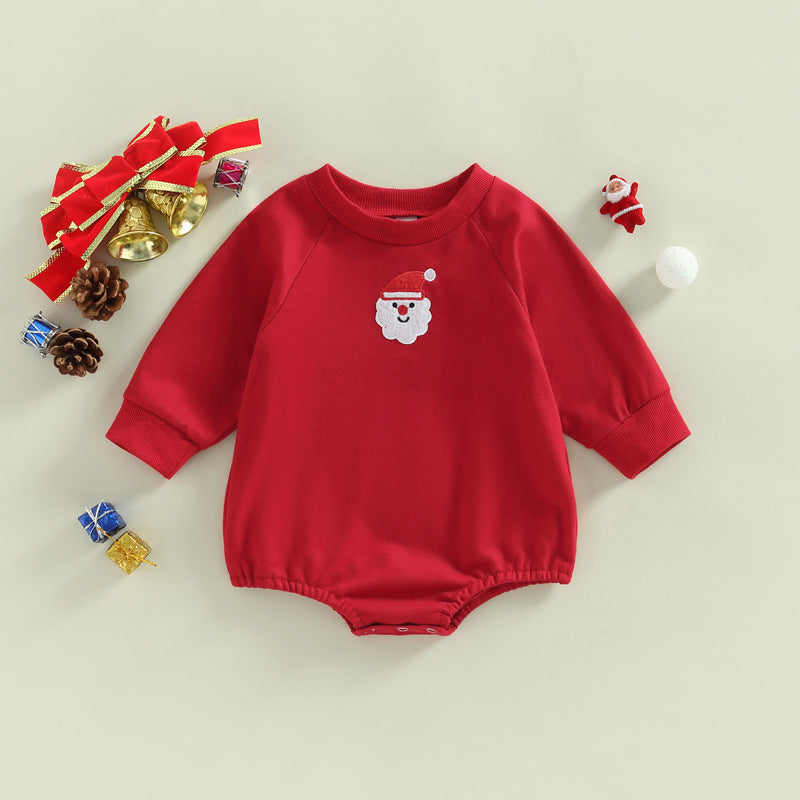 Fleece lined fall and winter Christmas onesies for 27-28 inch dolls
