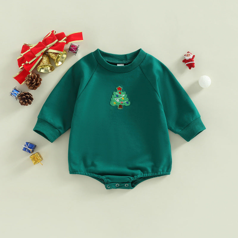 Fleece lined fall and winter Christmas onesies for 27-28 inch dolls