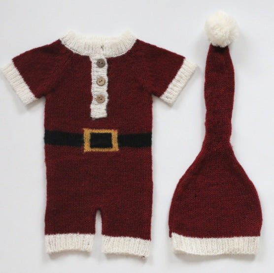 Knitted Christmas outfit for 20-24 inch dolls