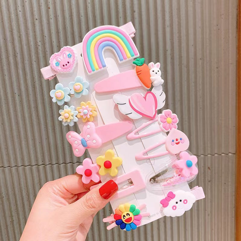 Set di 14 pezzi per forcina BB Cartoon per bambini adorabili