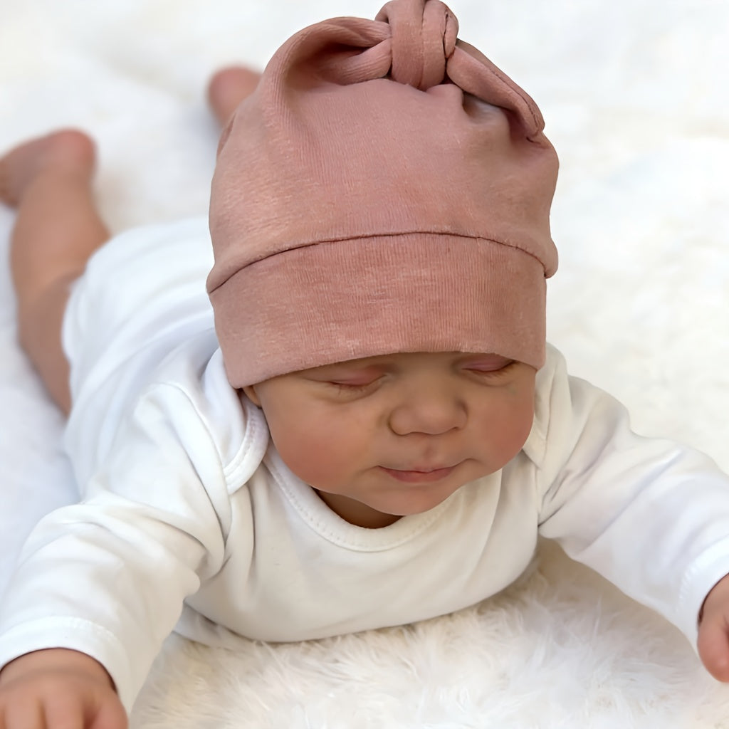 Bambola reborn neonatale realistica con occhi chiusi e pittura 3D da 19 pollici - Pascale