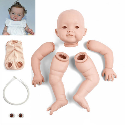 21 inch Naomi DIY Blank Open Eyes Reborn Doll Kit: