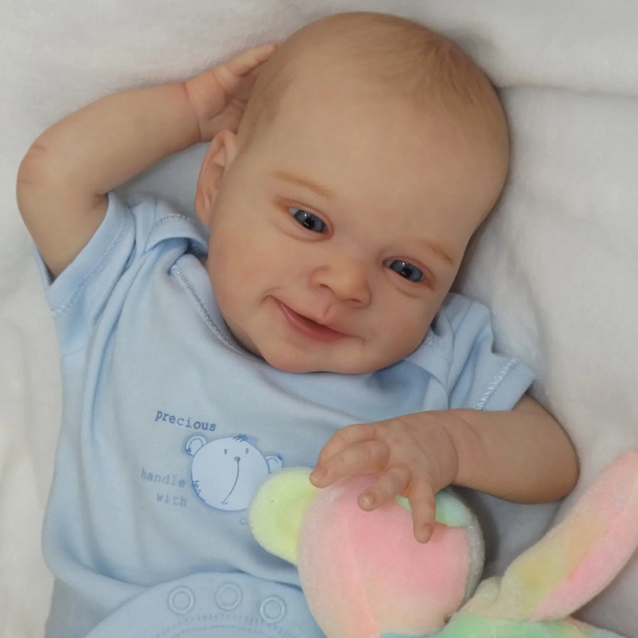 Bambola Reborn con Sorriso e Occhi Aperti da 19 Pollici - Sebastian
