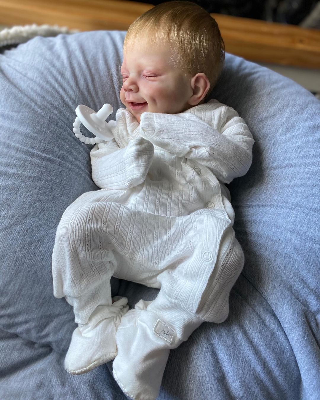 20 Inches Closed Eyes Blonde Hair Reborn Dolls Boys April Rosydolls