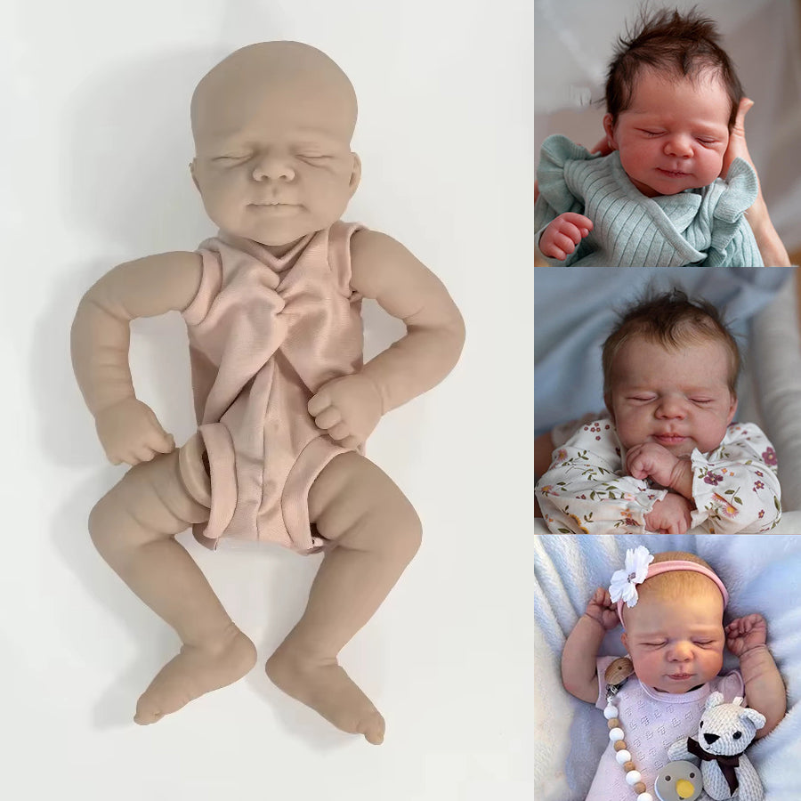 Unfinished 19 Inch Closed Eyes Reborn Pascale Doll Kit