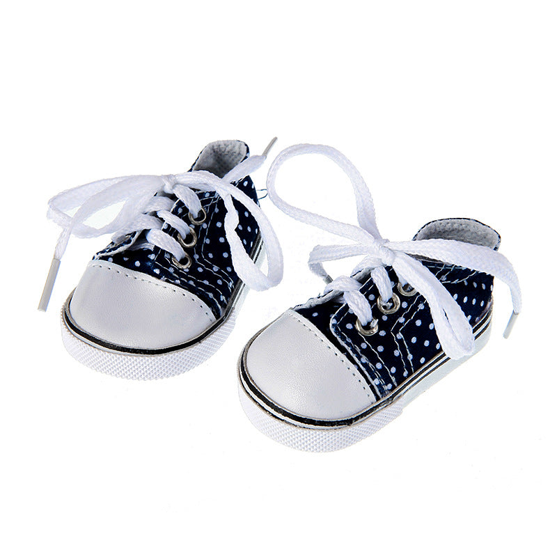 Scarpe alte in tela per bambole reborn da 17-18 pollici