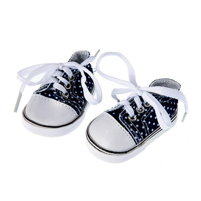 Scarpe alte in tela per bambole reborn da 17-18 pollici