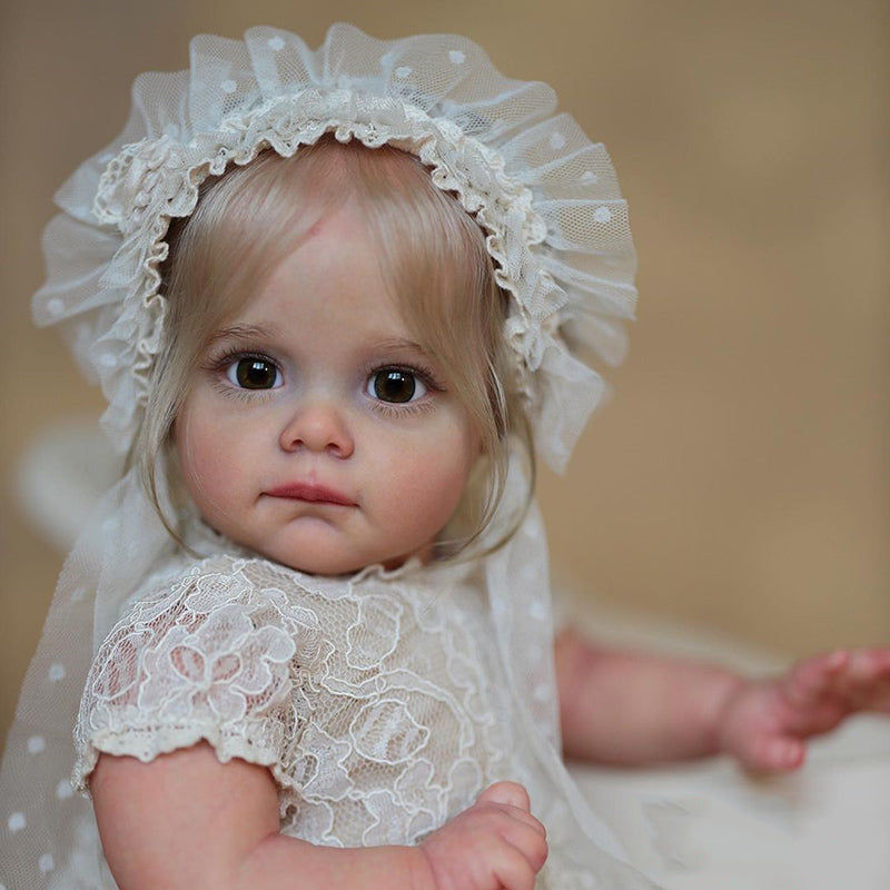 22 inch lifelike Reborn Baby Dolls Sweet Open Eyes Sorrow