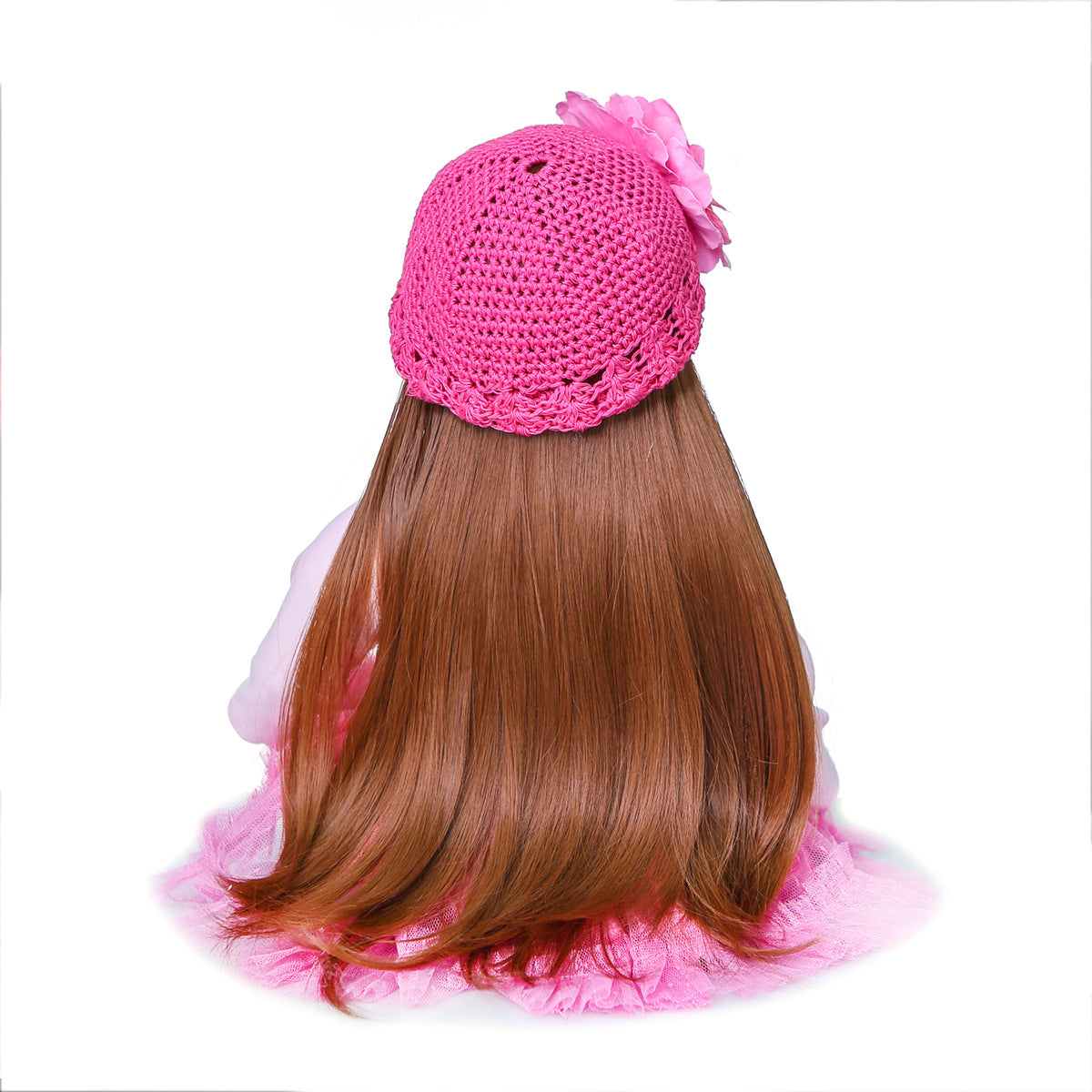 Bambola rinata con capelli lunghi 60 cm