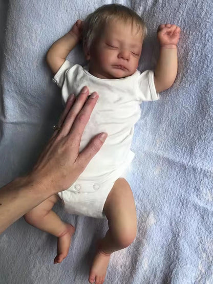 19 Inches Lifelike Closed Eyes Blonde Hair Reborn Doll-Kai