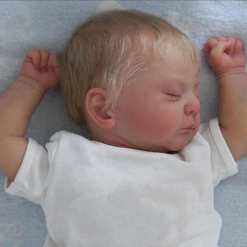 19 Inches Lifelike Closed Eyes Blonde Hair Reborn Doll-Kai