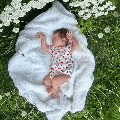 19 pollici realistici occhi chiusi capelli corti bambole reborn ragazza-Laura