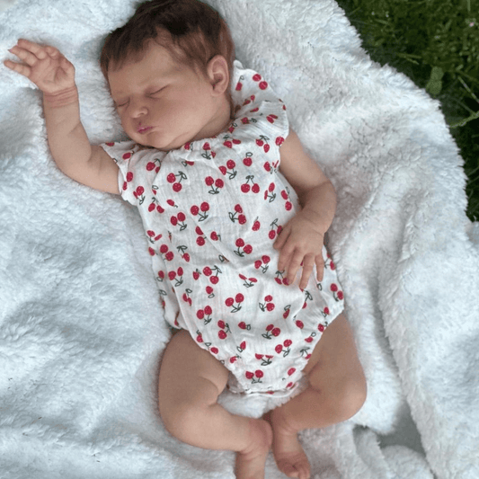 19 pollici realistici occhi chiusi capelli corti bambole reborn ragazza-Laura
