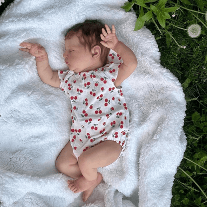 19 pollici realistici occhi chiusi capelli corti bambole reborn ragazza-Laura