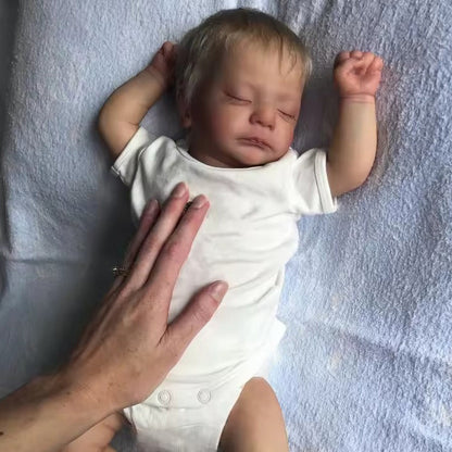 19 Inches Lifelike Closed Eyes Blonde Hair Reborn Doll-Kai