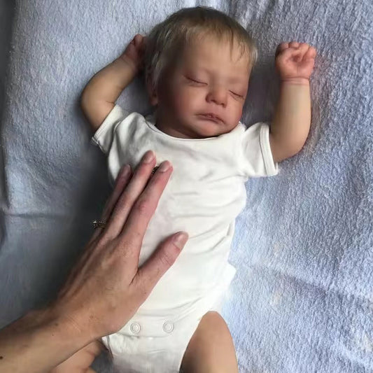 19 Inches Lifelike Closed Eyes Blonde Hair Reborn Doll-Kai
