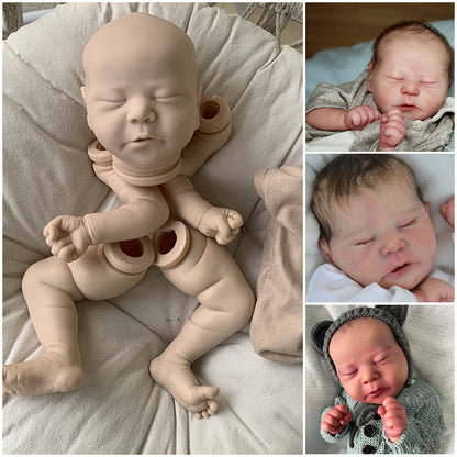 Kit bambola reborn Chase da 21 pollici con occhi chiusi e non verniciata