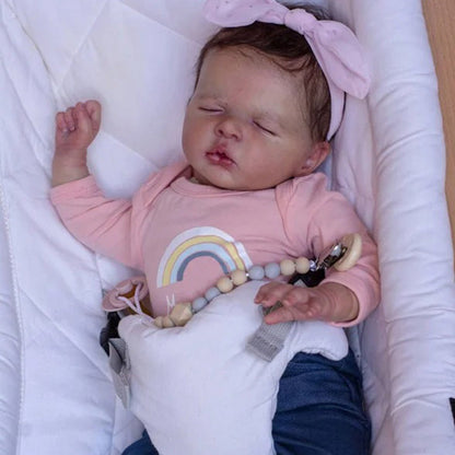 Kit bambola reborn Luisa da 20 pollici con occhi chiusi e non verniciata