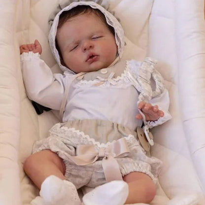 Kit bambola reborn Luisa da 20 pollici con occhi chiusi e non verniciata