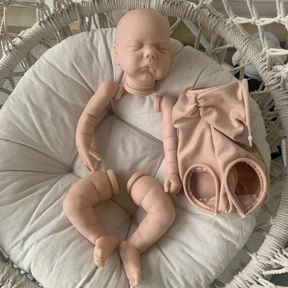 Kit per bambola reborn Miley da 19 pollici con occhi chiusi e non verniciata