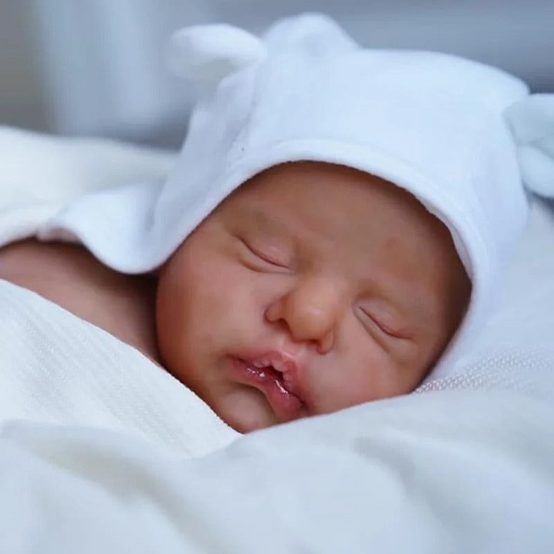 Kit per bambola reborn da 22 pollici occhi chiusi non verniciati colore: Rubino