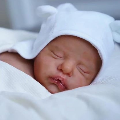 Kit per bambola reborn da 22 pollici occhi chiusi non verniciati colore: Rubino