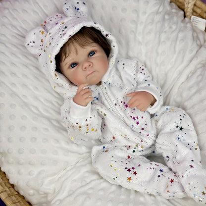 Neonata rinata Bettie con corpo in vinile realistico da 45 cm e capelli corti