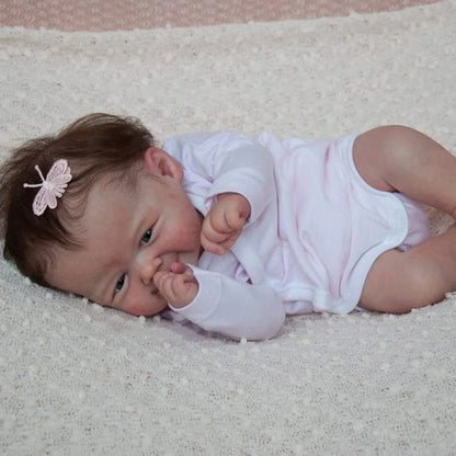 19 inch Reborn Ansel Doll with Open Eyes and Short Hair - Live