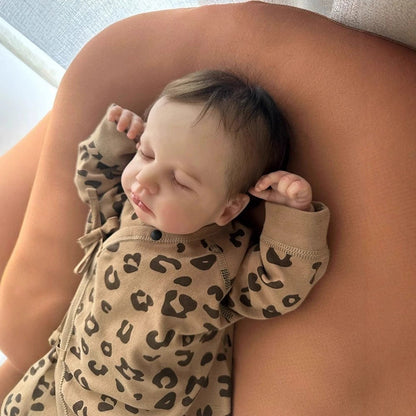 Bambola Reborn da 20 pollici con capelli corti e occhi chiusi ragazzo/ragazza-Loulou