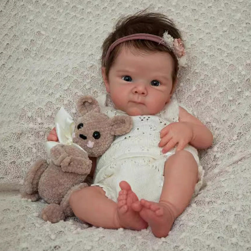 18 Inches Meroy Open Eyes Short Hair Reborn Doll Girls-Bettie