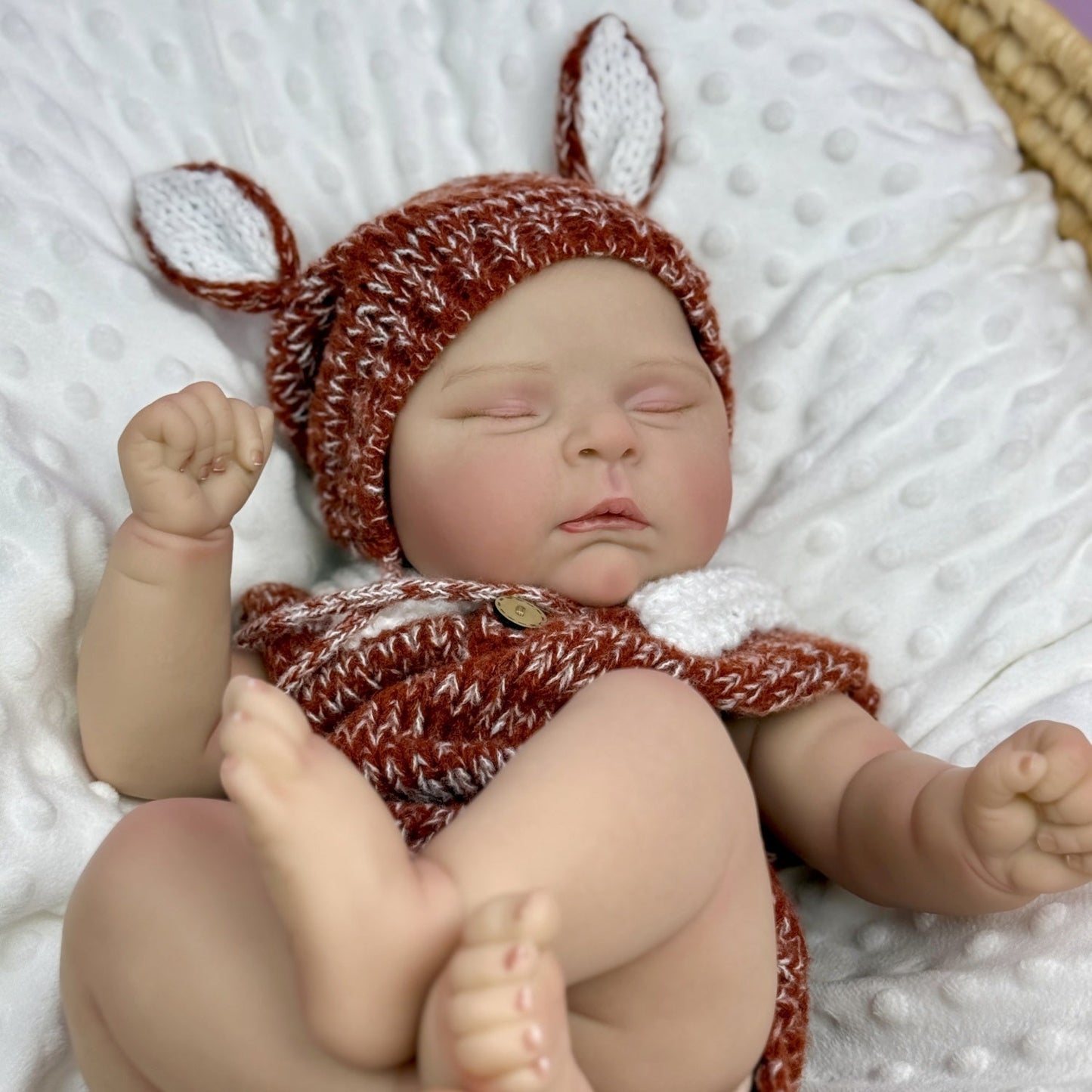 20 Inches 3D Skin Soft Body Sleeping Reborn Doll- Peaches