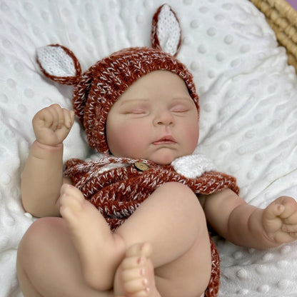 20 Inches 3D Skin Soft Body Sleeping Reborn Doll- Peaches