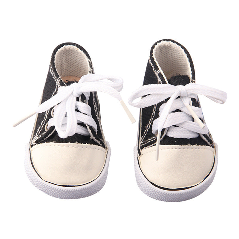Scarpe alte in tela per bambole reborn da 17-18 pollici
