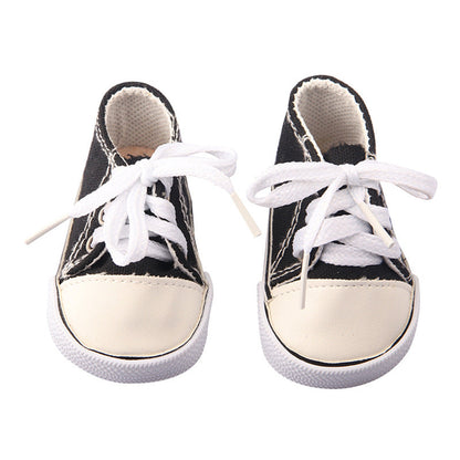 Scarpe alte in tela per bambole reborn da 17-18 pollici