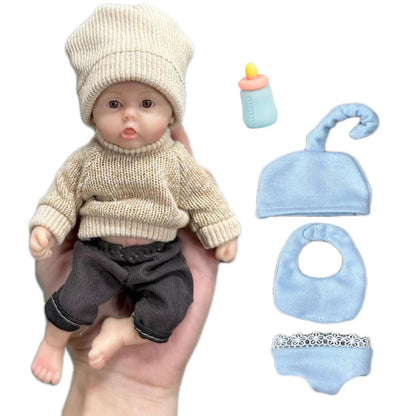 6 pollici Occhi aperti Mini Silicone Reborn Bambola Ragazza/Ragazzo