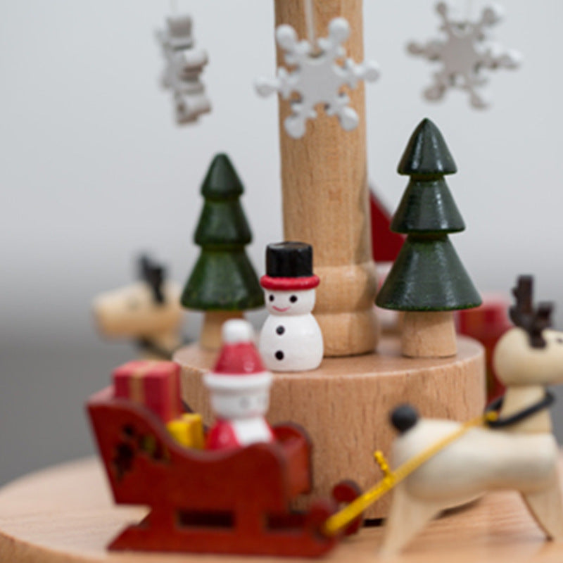Fiocco Di Neve Di Natale Carillon In Legno: Castello Nel Cielo