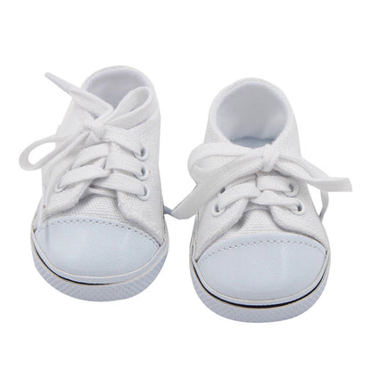 Scarpe alte in tela per bambole reborn da 17-18 pollici