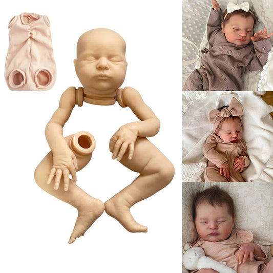Unfinished 20 Inch Closed Eyes Reborn Laura Doll Kit