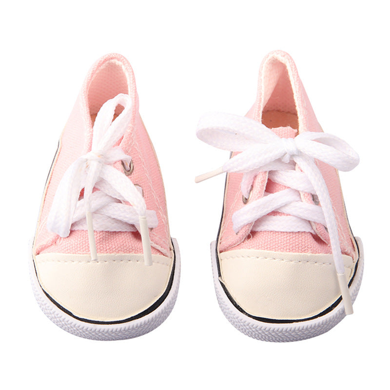 Scarpe alte in tela per bambole reborn da 17-18 pollici