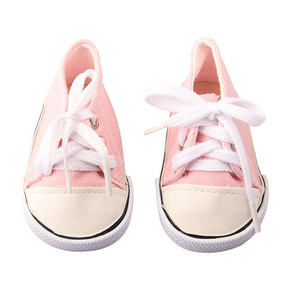 Scarpe alte in tela per bambole reborn da 17-18 pollici