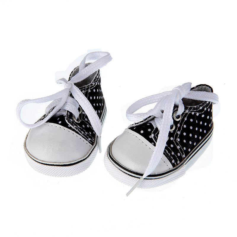 Scarpe alte in tela per bambole reborn da 17-18 pollici