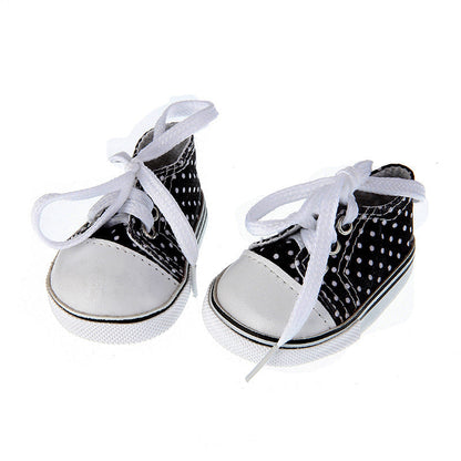 Scarpe alte in tela per bambole reborn da 17-18 pollici