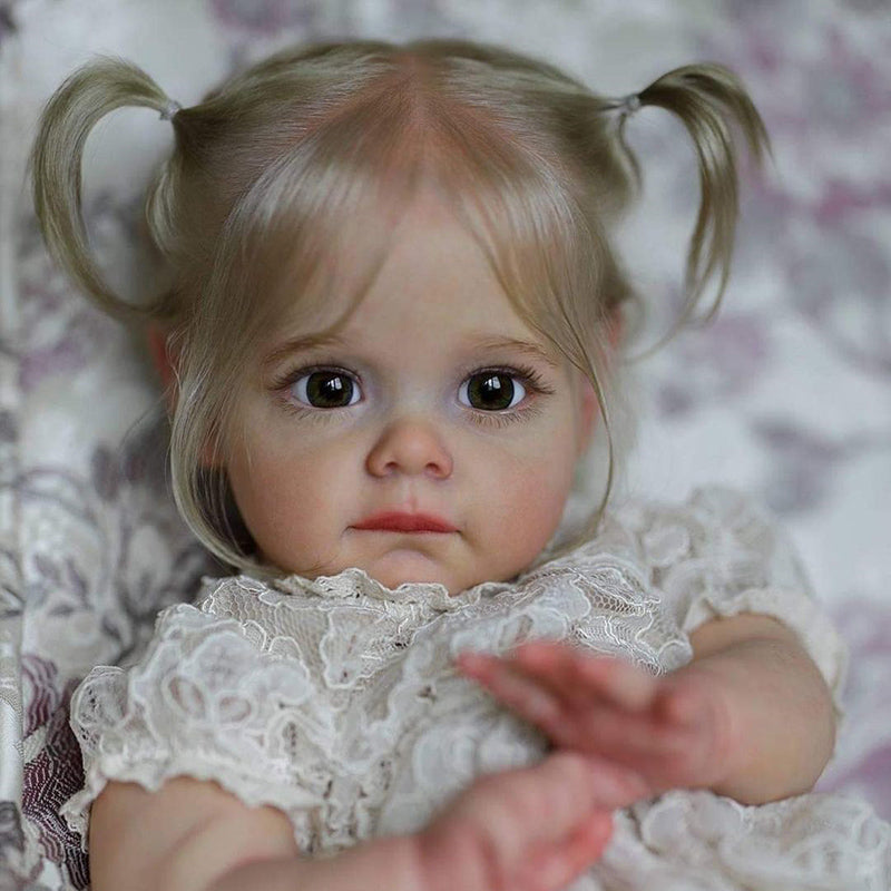 22 inch lifelike Reborn Baby Dolls Sweet Open Eyes Sorrow