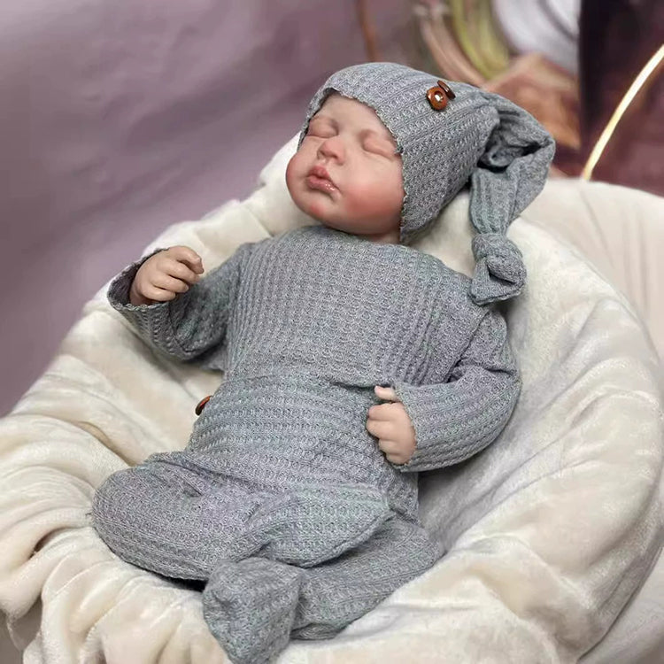 20 pollici realistici occhi chiusi bambola reborn sorelle gemelle-Loulou