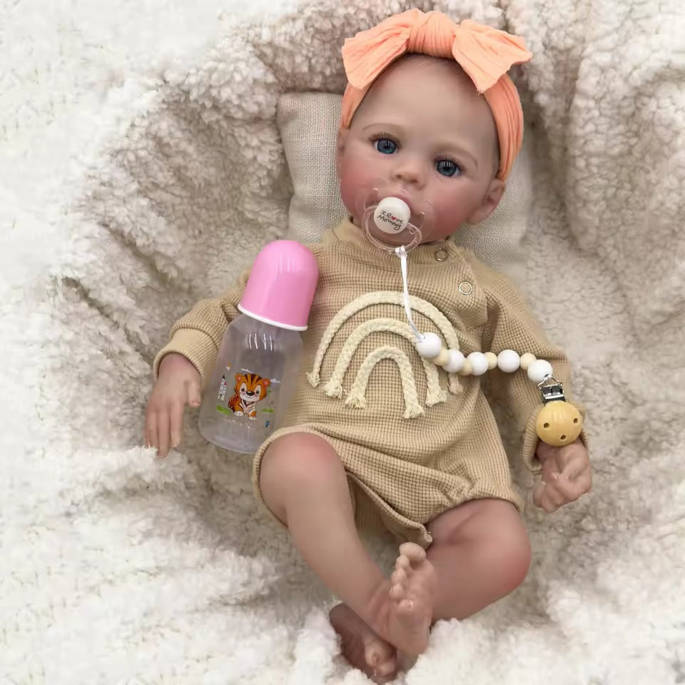 Bambola Reborn realistica da 19 pollici con occhi azzurri - Meadow