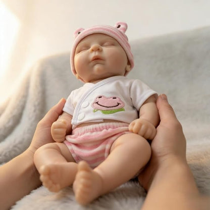 30cm Full Silicone Asleep Reborn Doll Girl Peaches