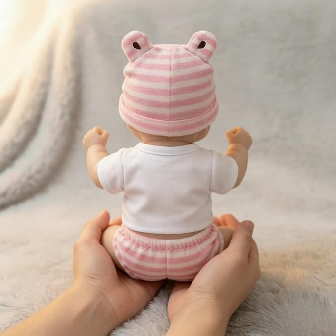 30cm Full Silicone Asleep Reborn Doll Girl Peaches