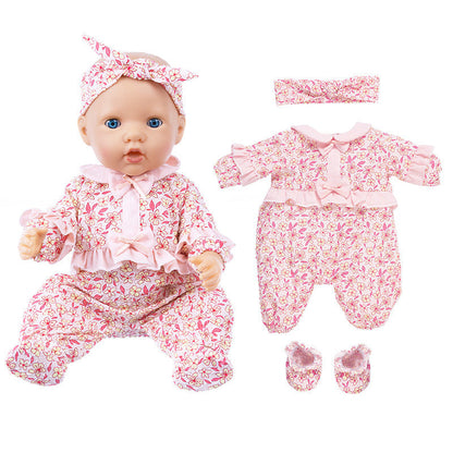 Floral Printing Clothes Set for 17-18 Inches Reborn Dolls