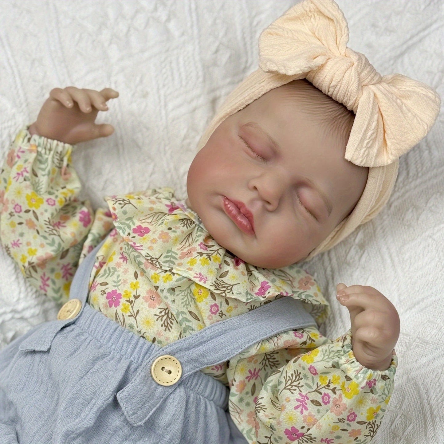 20 Inches Asleep LouLou Reborn Doll Girl in Floral Clothes